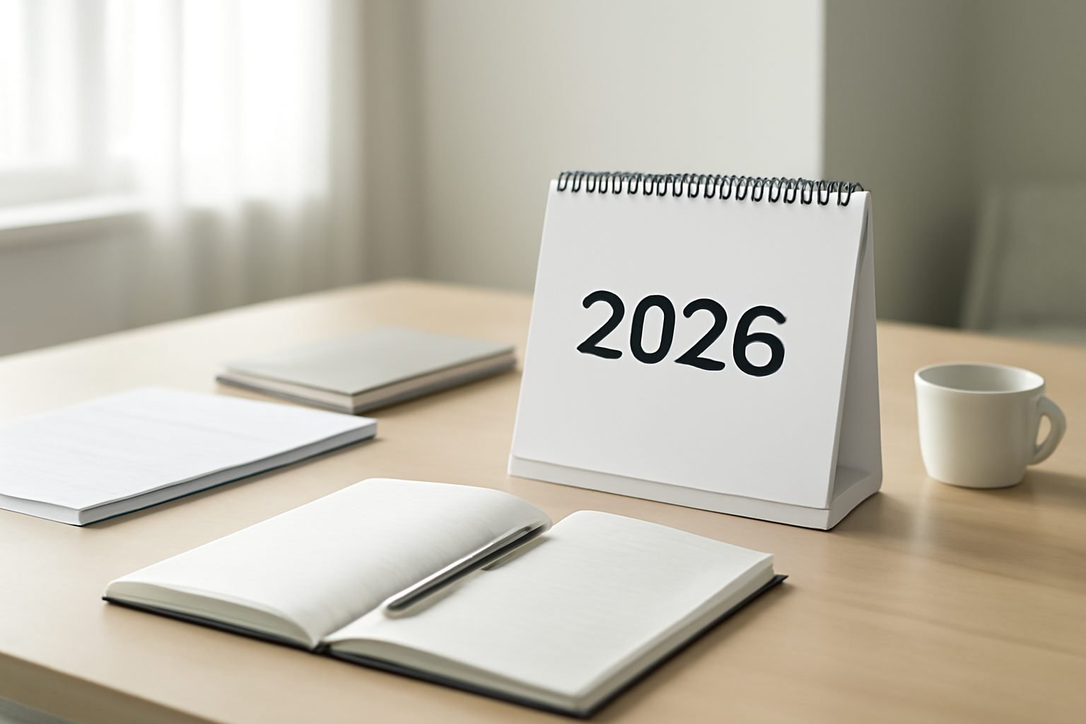 Jahreskalender 2026 mit Ferien und Feiertagen