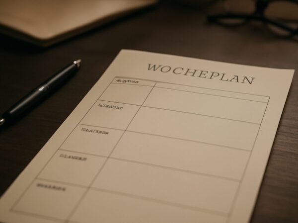 Wochenplan für die Schule: Vorlage zum Ausdrucken
