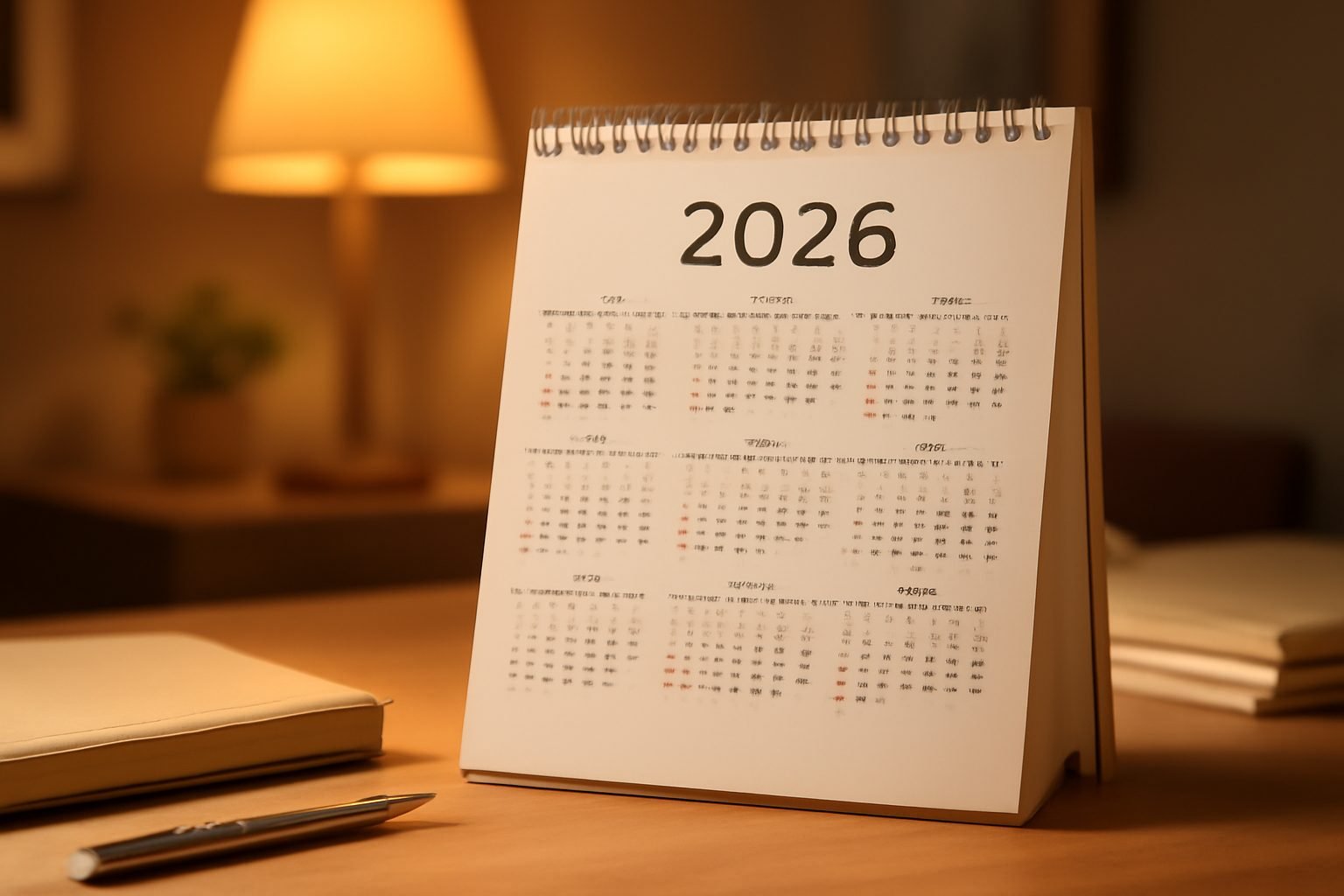 Jahreskalender 2026 mit Ferien und Feiertagen (PDF) — Hero-Aufnahme