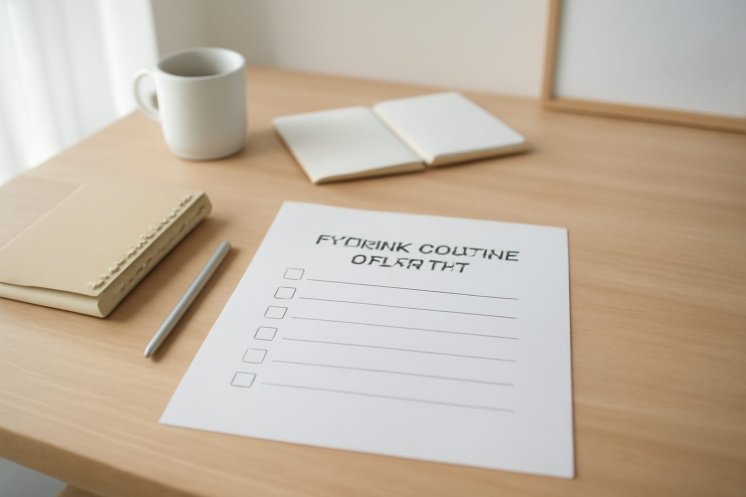 Abendroutine-Checkliste zum Ausdrucken — Hero-Aufnahme