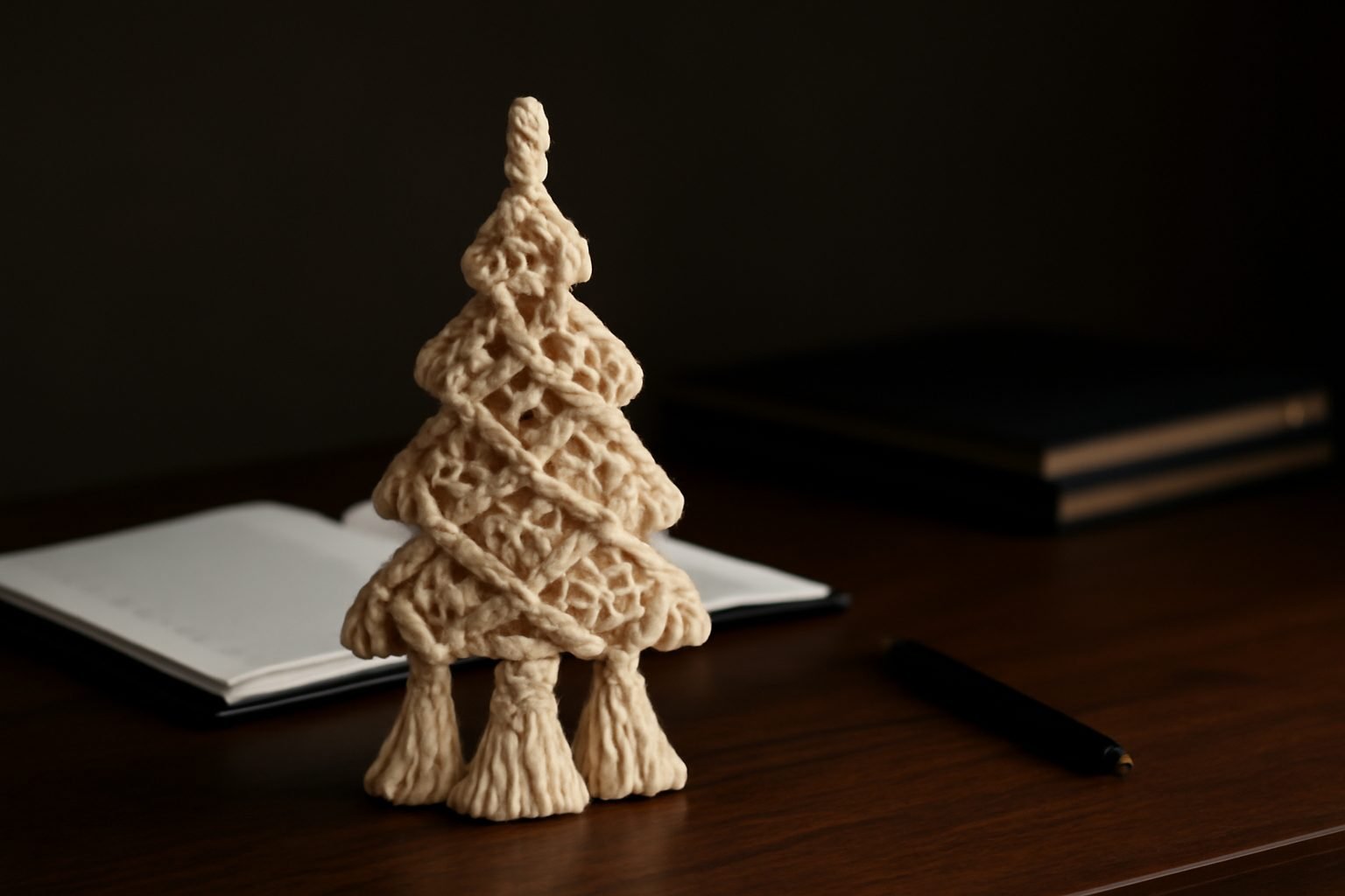 Makramee Weihnachtsbaum Anleitung Vorlage ohne Vorkenntnisse