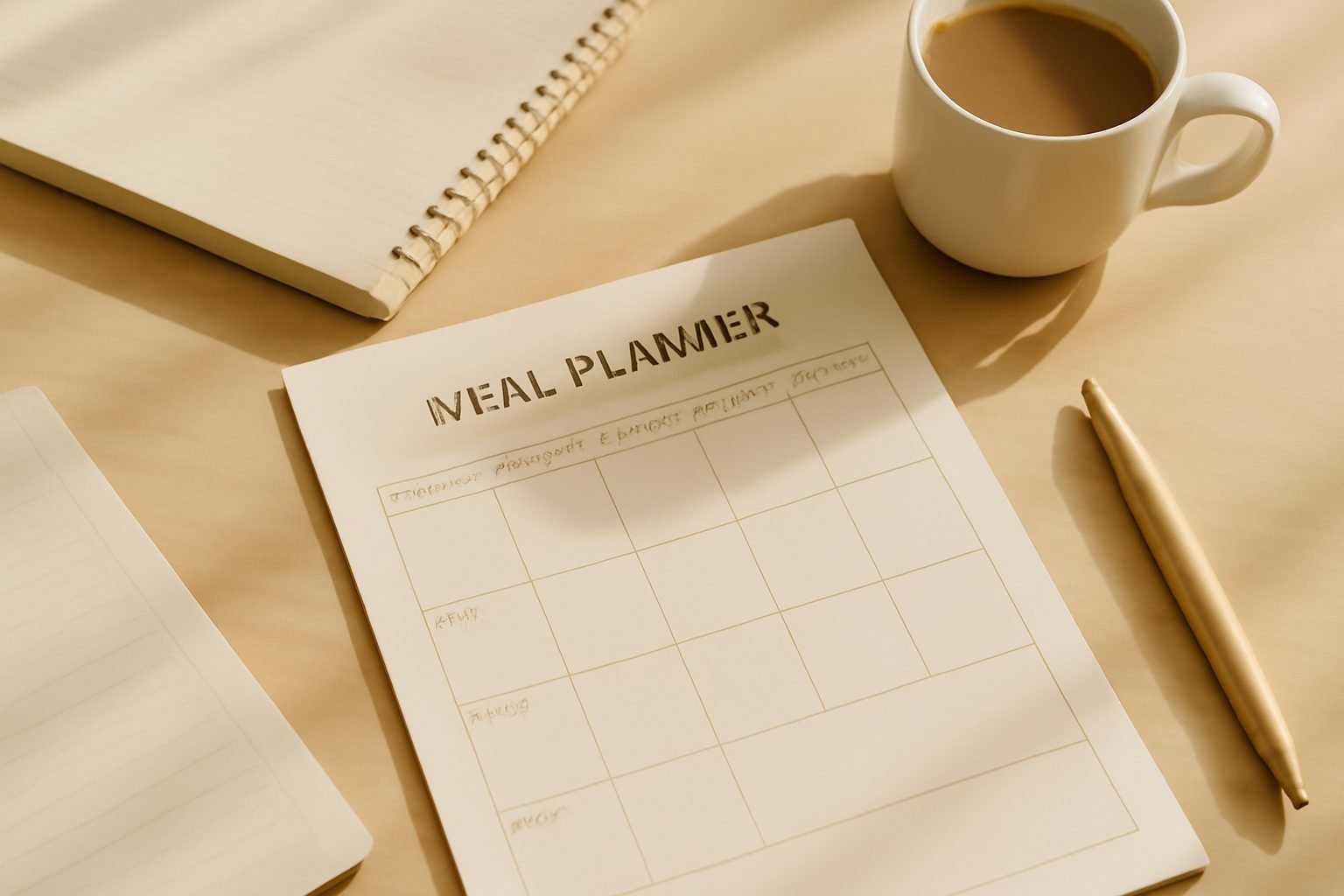 Meal Planner PDF zum Ausdrucken — kostenlos