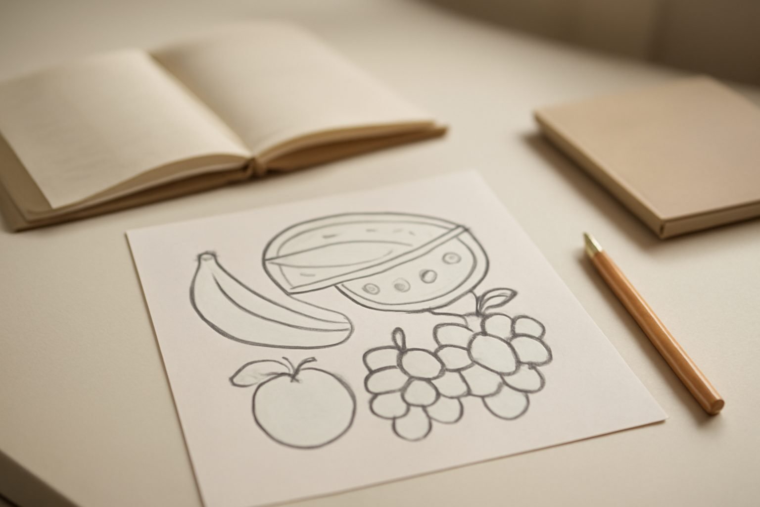 Obstkorb Ausmalbild zum Ausdrucken — 10 Punkte zum Abhaken — Obstkorb Ausmalbild Ausdrucken
