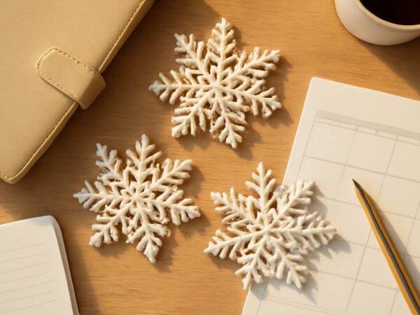 Schneeflocken Vorlagen zum Ausdrucken — 8 Punkte zum Abhaken