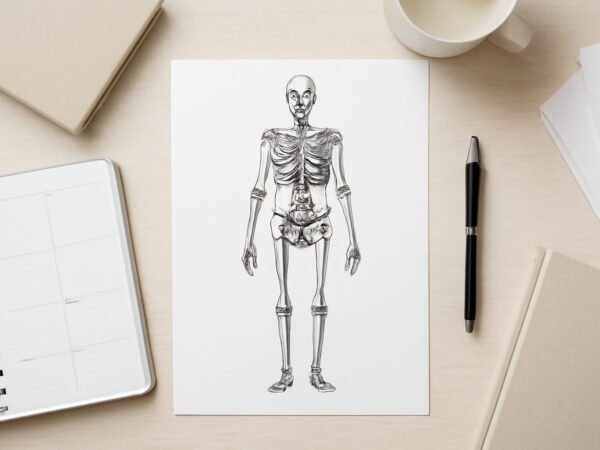 Skelett Vorlage zum Ausdrucken: die Checkliste zum Abhaken
