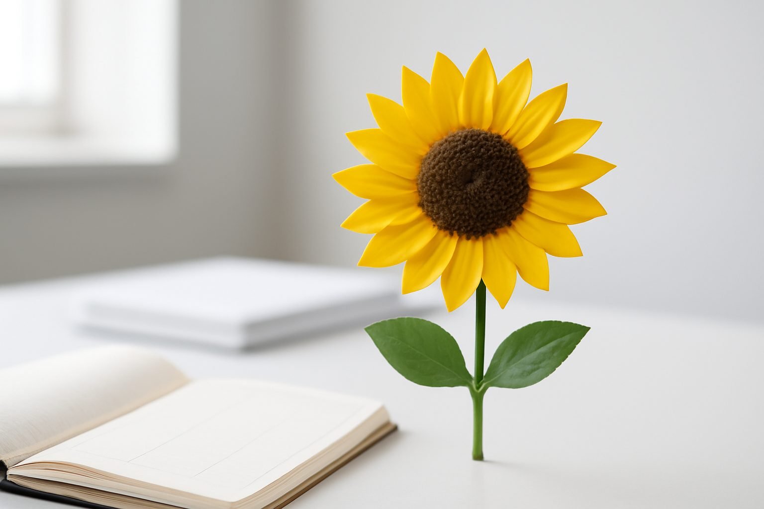 Sonnenblume Bastelvorlage zum Ausdrucken