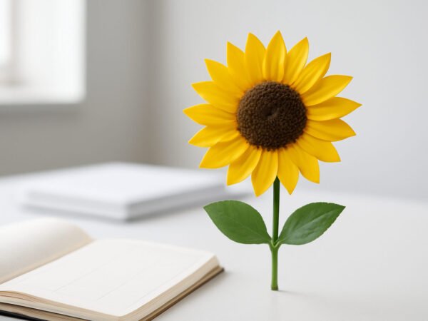 Sonnenblume Bastelvorlage zum Ausdrucken