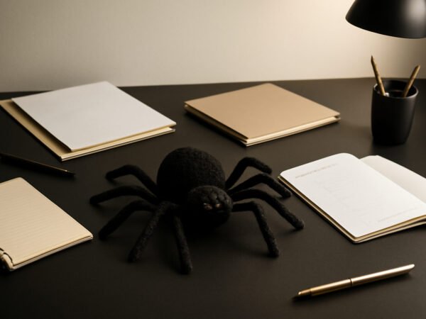 Spinne Bastelvorlage Kinder kostenlos — 8 Punkte zum Abhaken