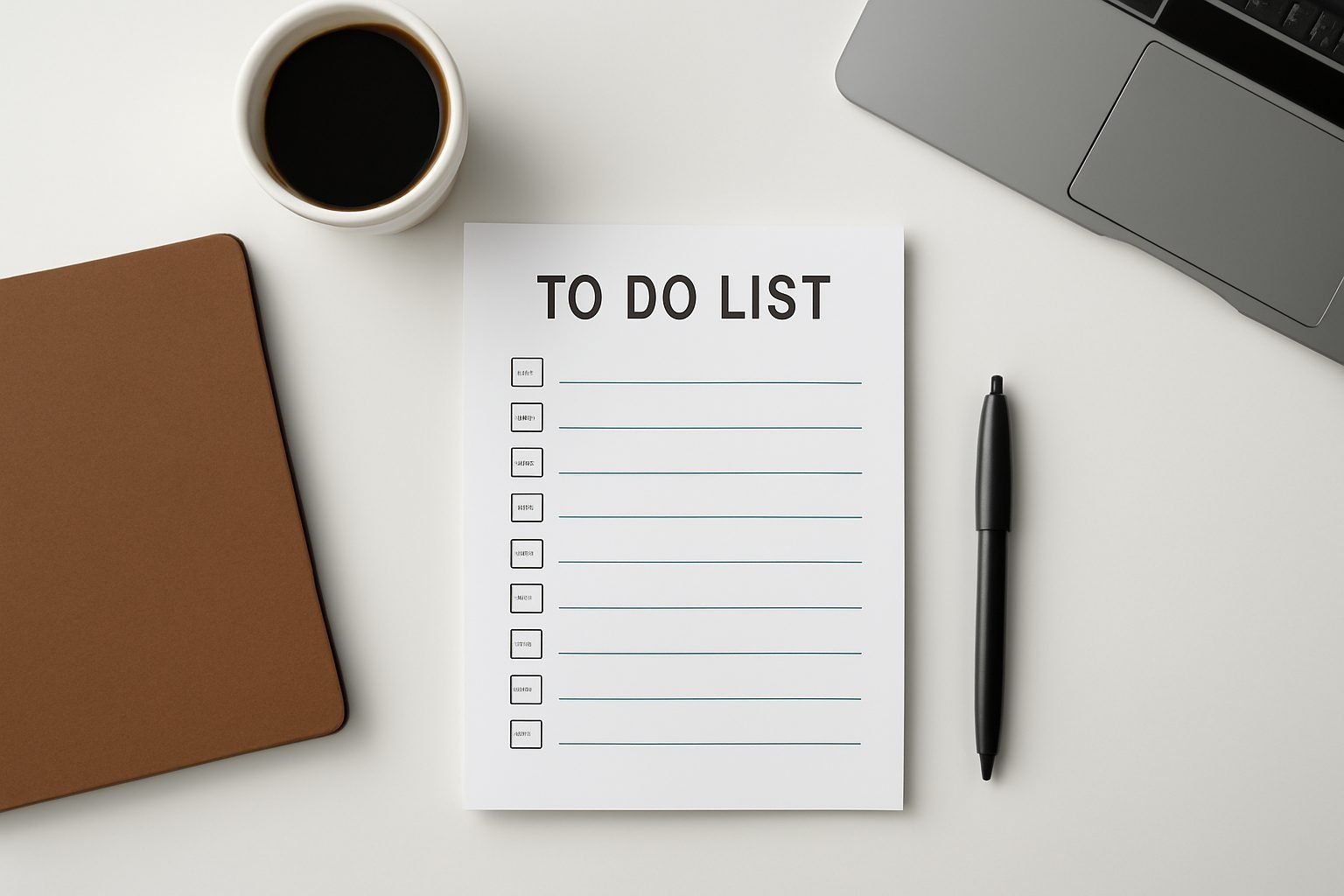 To Do Liste zum Ausdrucken kostenlos — 10 Punkte zum Abhaken