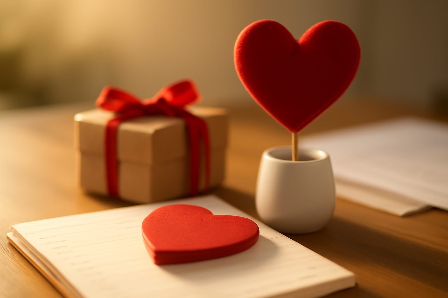 Valentinstag Deko Vorlage — 10 Punkte zum Abhaken