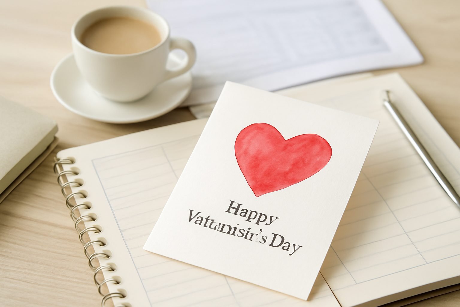 Valentinstag Karten Schablone: Checkliste zum Ausdrucken