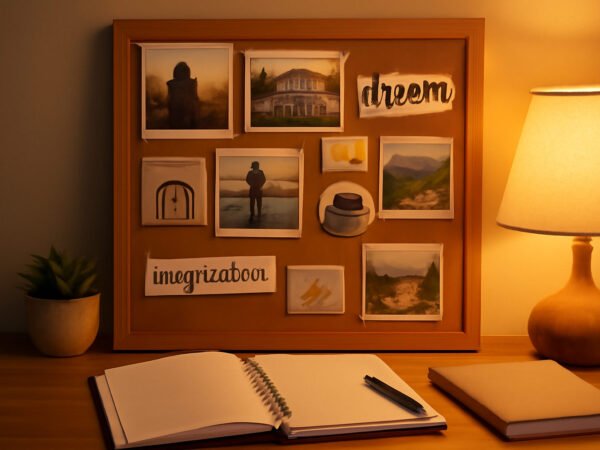 Vision Board Vorlage zum Ausdrucken — 15 Punkte zum Abhaken