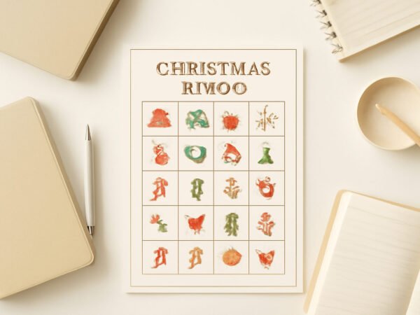 Weihnachtsbingo Vorlage zum Ausdrucken