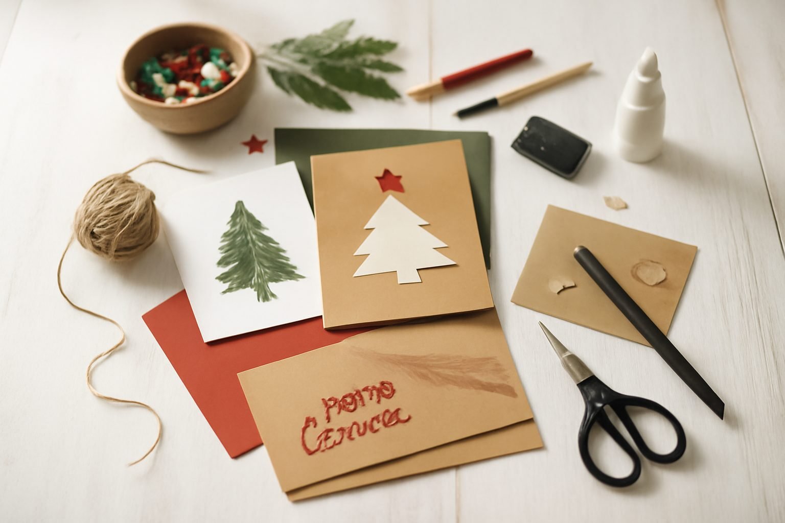 Weihnachtskarten selber machen Vorlage — so geht es richtig