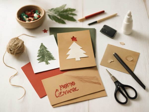Weihnachtskarten selber machen Vorlage — so geht es richtig