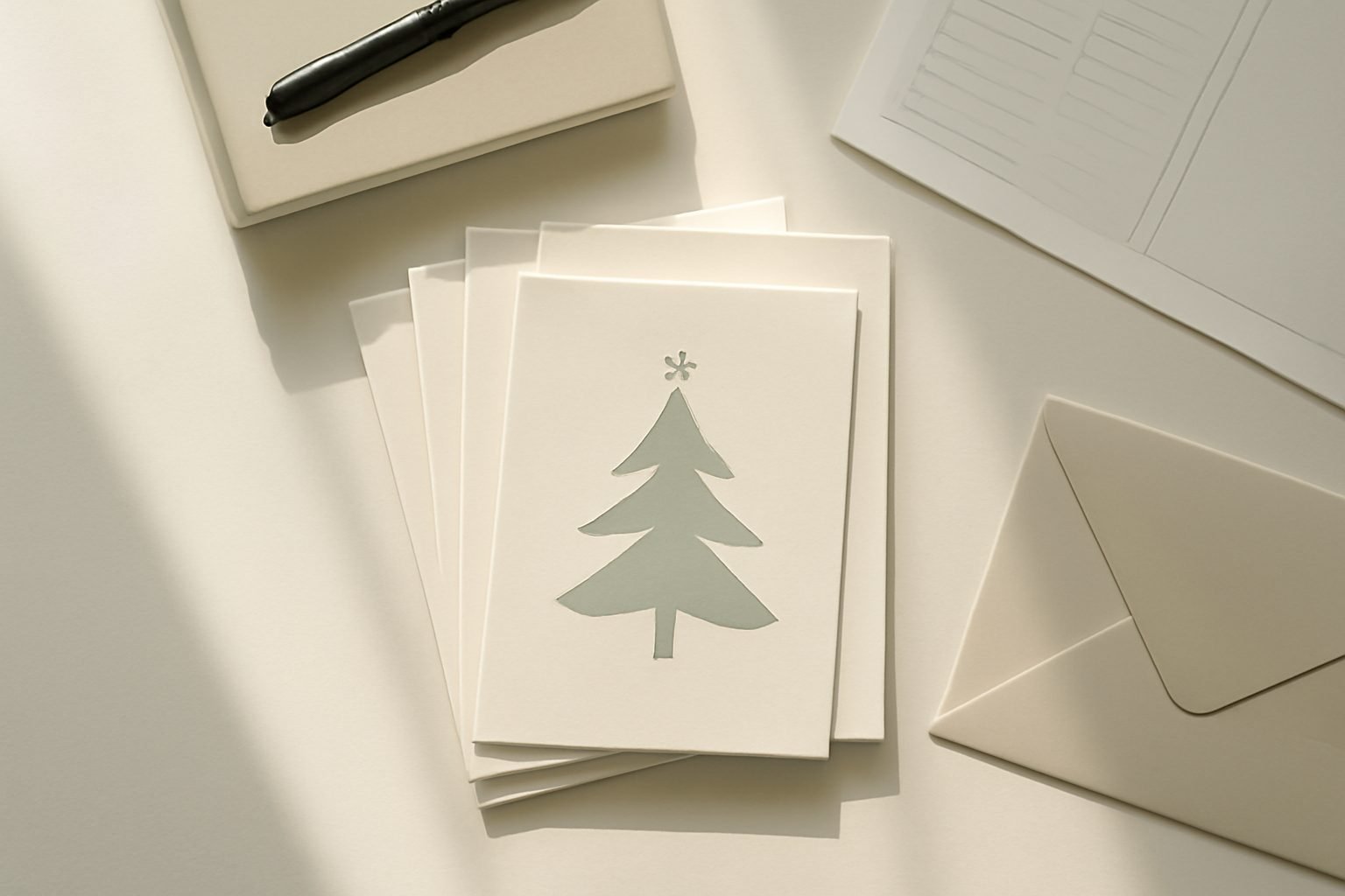 Weihnachtskarten Vorlage — 8 Punkte zum Abhaken