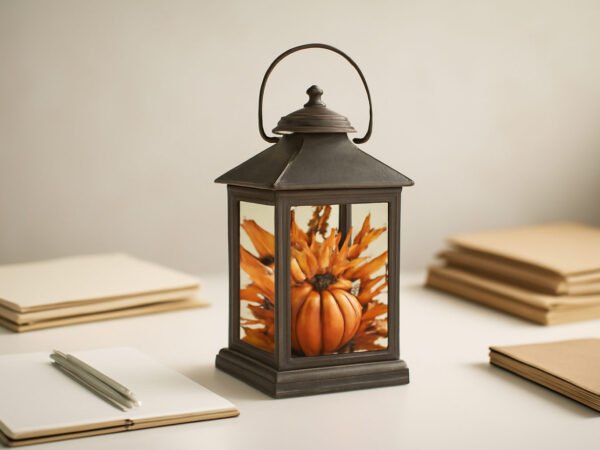 Windlicht basteln Vorlage Herbst ohne Vorkenntnisse