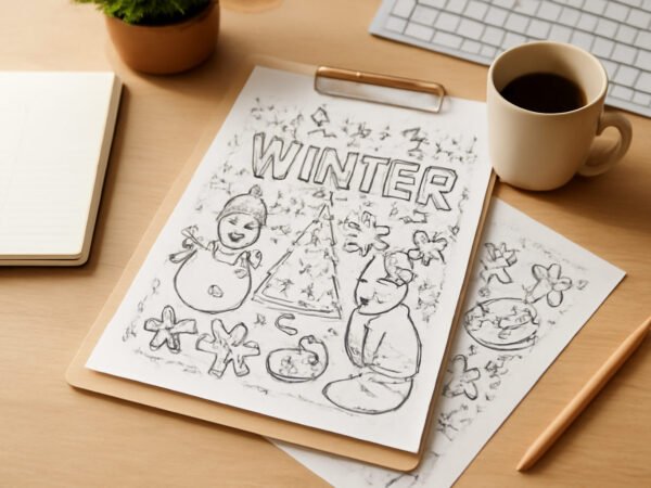 Winter Ausmalbilder kostenlos ausdrucken