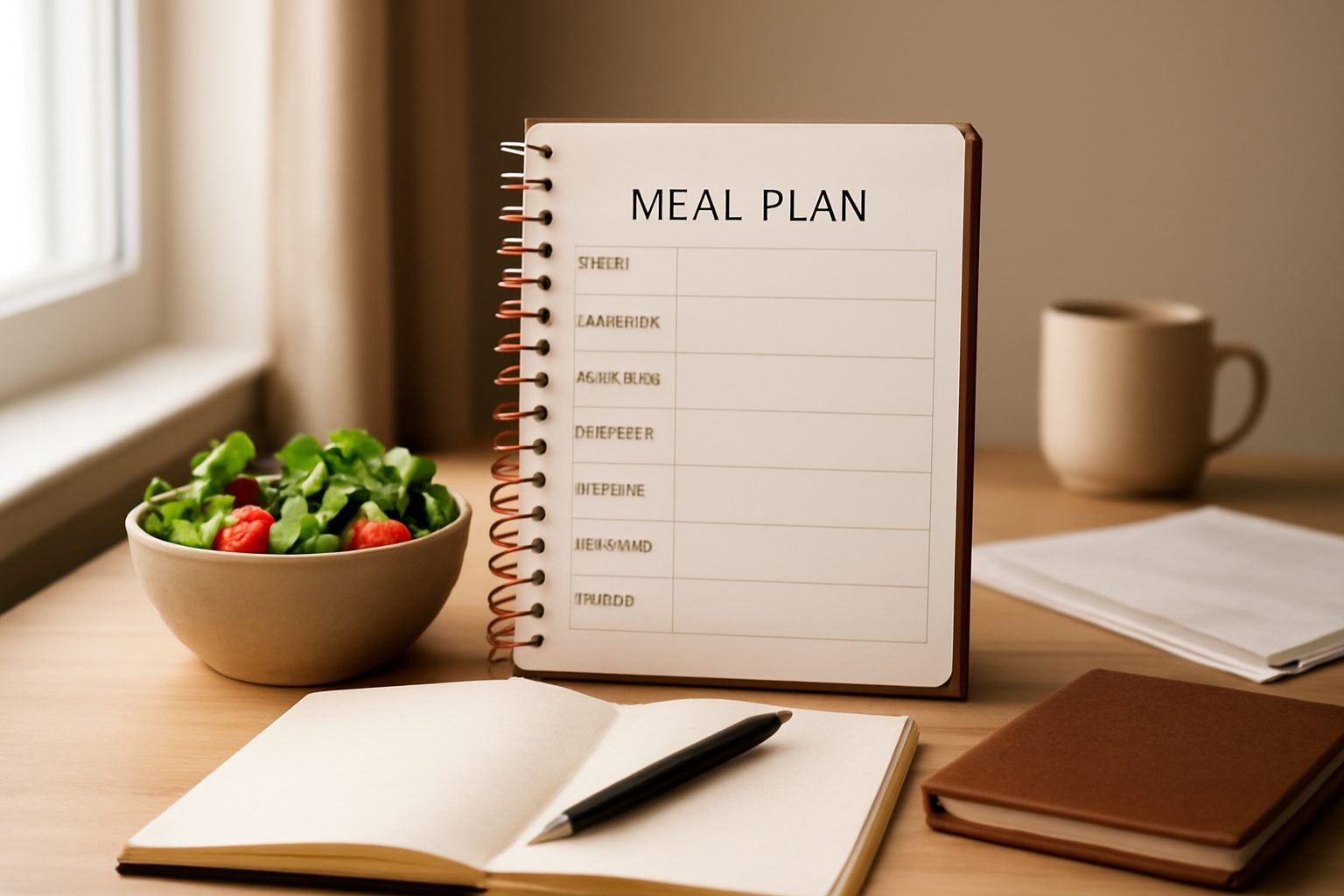 Wochenplan Essen: kostenlose Vorlage zum Ausdrucken