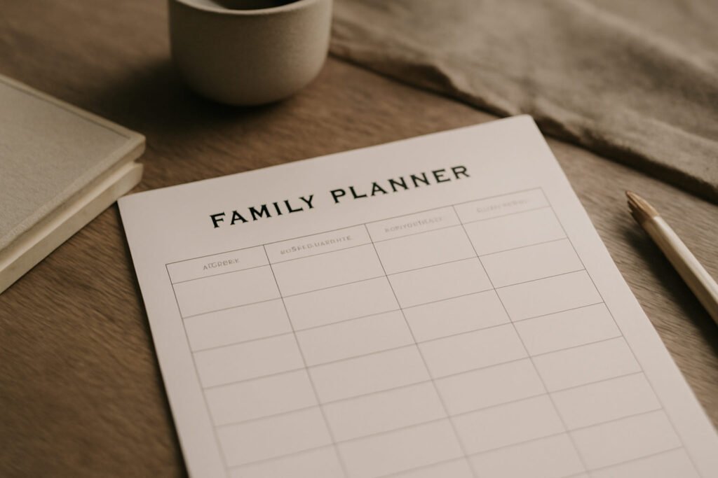 Wochenplaner für die Familie: Vorlage zum Ausdrucken