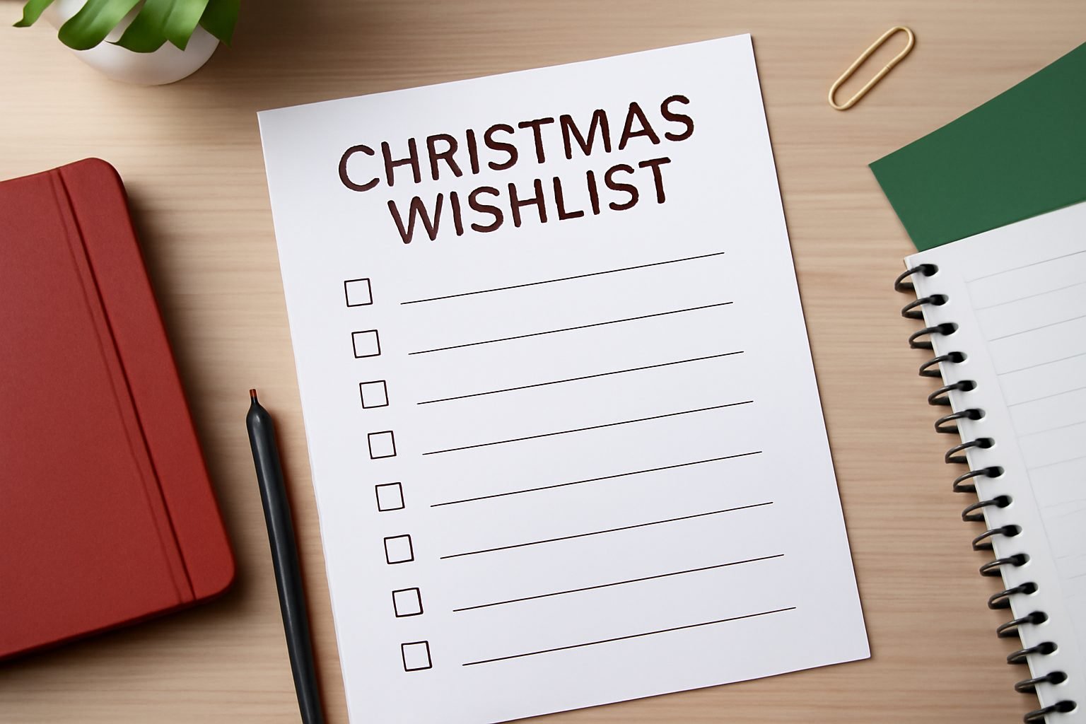 Wunschzettel Weihnachten Vorlage zum Ausdrucken