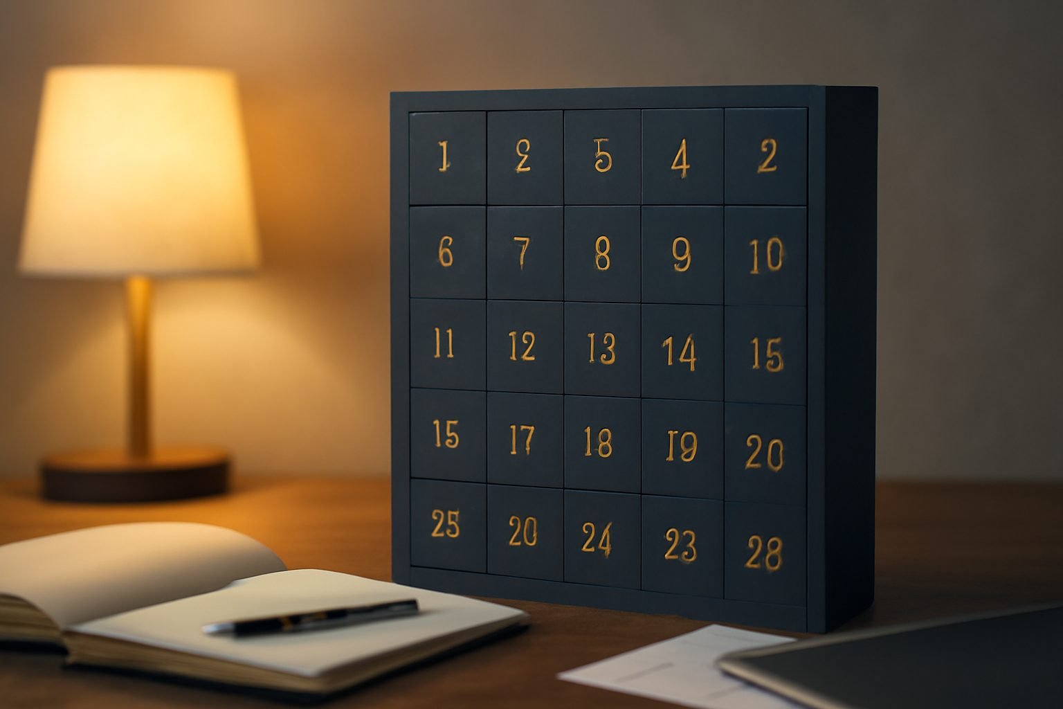Zahlen Adventskalender ausdrucken kostenlos