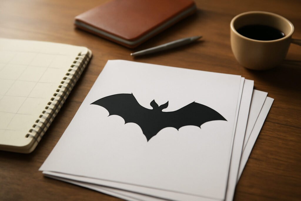 4 Fledermaus Vorlage zum Ausdrucken