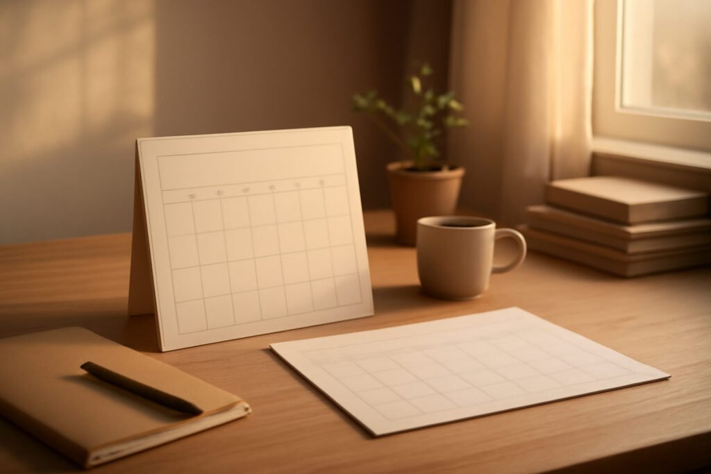 Kalender Vorlage zum Ausdrucken – gratis Download