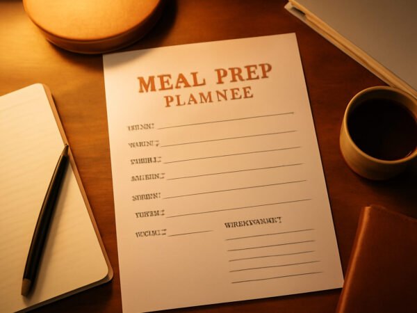 Meal Prep Planer Vorlage zum Ausdrucken