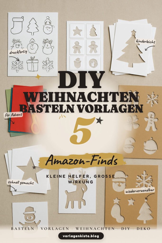 DIY Weihnachten basteln Vorlagen: 5 Amazon-Finds, sofort starten