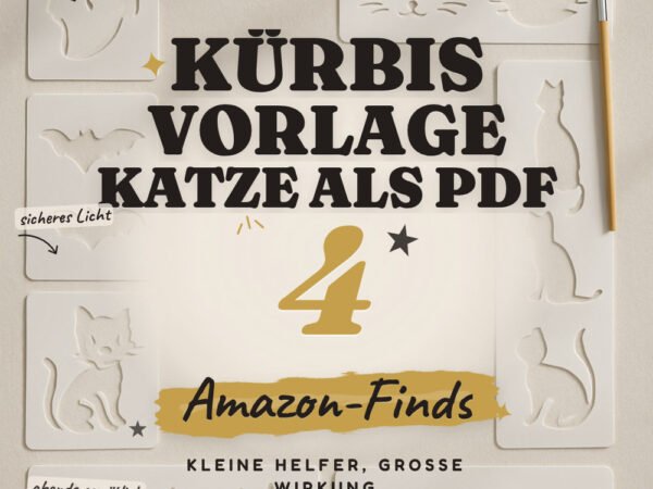 Kürbis Vorlage Katze als PDF: 4 Amazon-Finds, sofort schnitzen