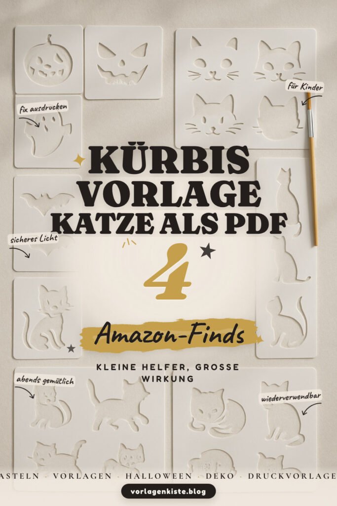 Kürbis Vorlage Katze als PDF: 4 Amazon-Finds, sofort schnitzen