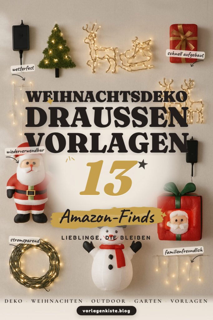 Weihnachtsdeko draußen Vorlagen: 13 Amazon-Finds, wetterfest & schnell