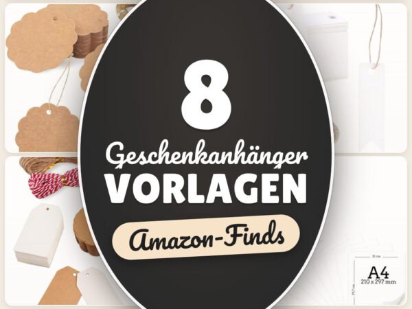 Geschenkanhänger Vorlagen: 8 Amazon-Finds, drucken & basteln