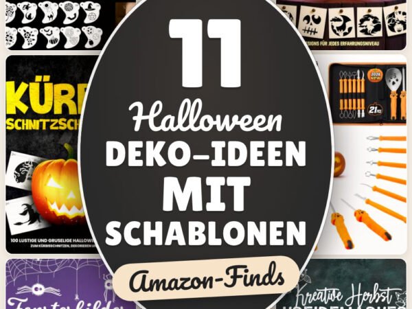 Halloween Deko-Ideen mit Schablonen: 11 Amazon-Finds, zum Basteln