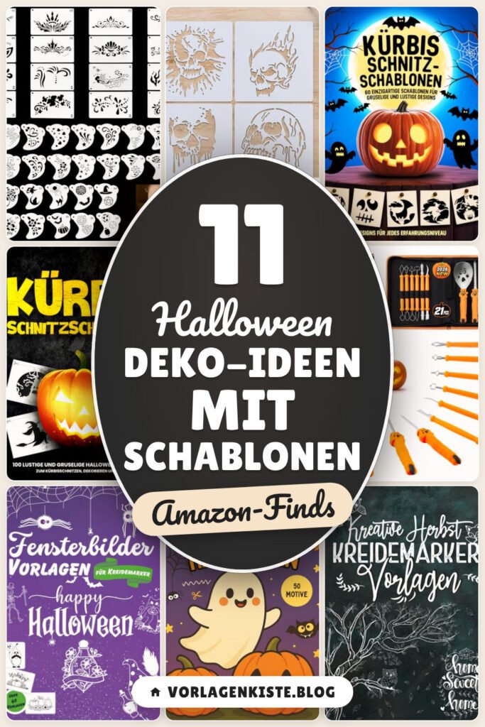Halloween Deko-Ideen mit Schablonen: 11 Amazon-Finds, zum Basteln