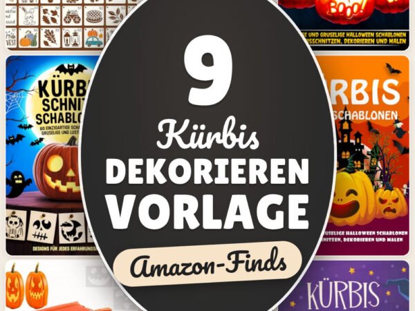 Kürbis dekorieren Vorlage: 9 Amazon-Finds, mit Schablonen
