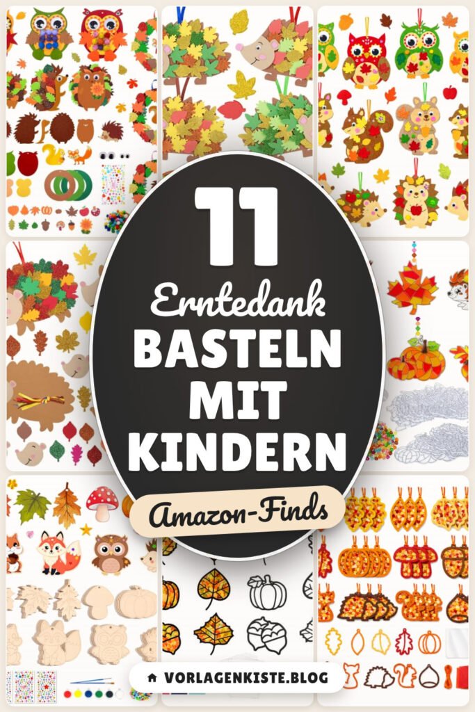 Erntedank basteln mit Kindern: 11 Amazon-Finds, mit Vorlagen für Kids