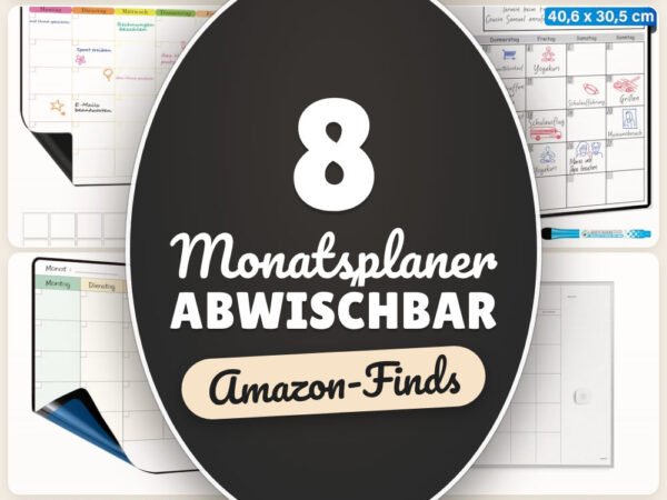 Monatsplaner abwischbar: 8 Amazon-Finds, für Küche & Büro