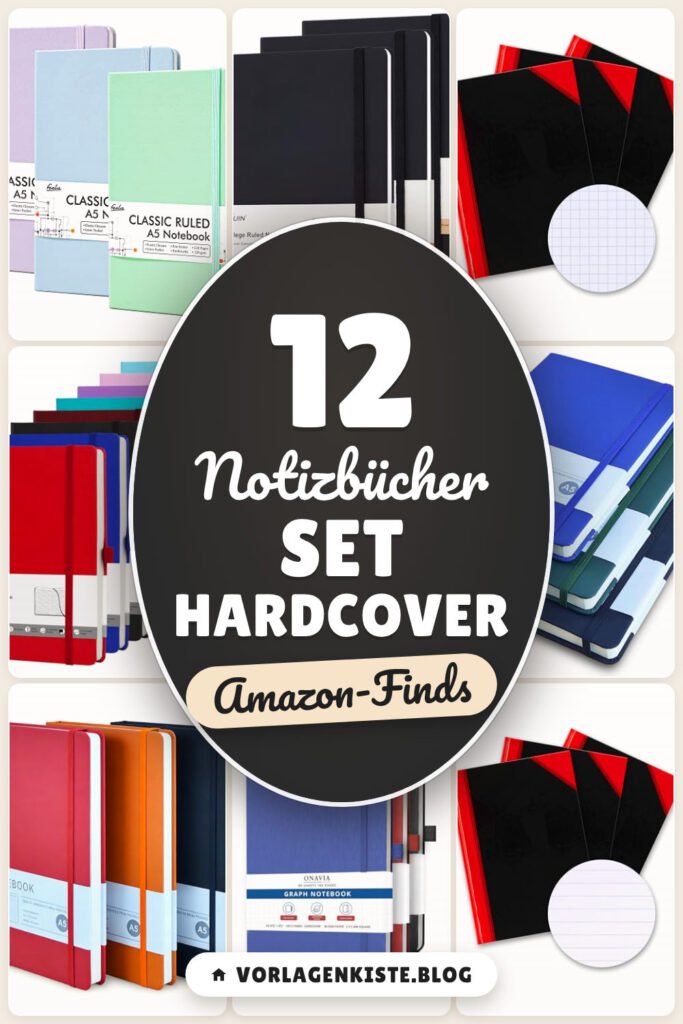 Notizbücher Set Hardcover: 12 Amazon-Finds, für Schule & Büro