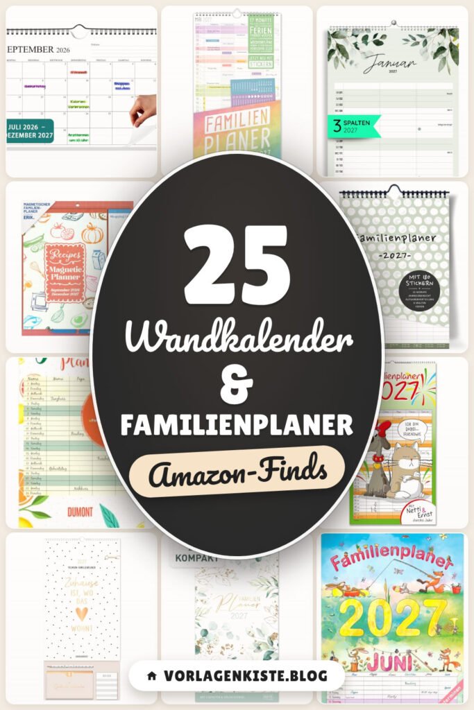 Wandkalender & Familienplaner: 25 Amazon-Finds, Ordnung fürs Jahr
