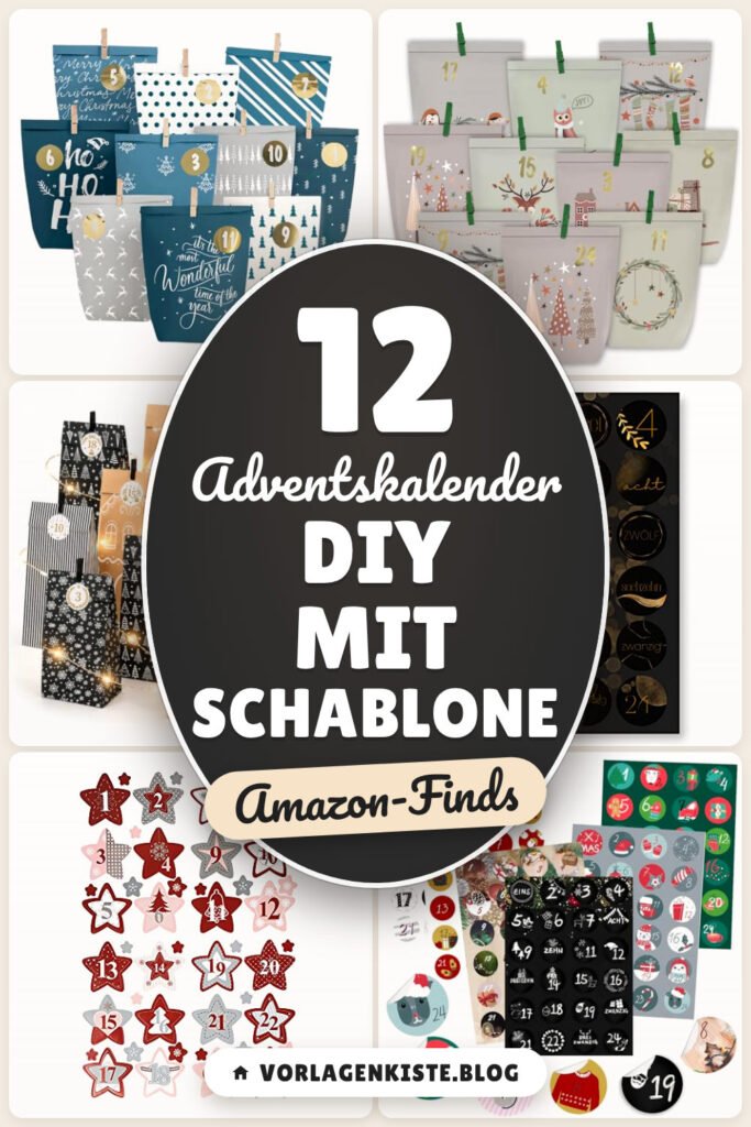 Adventskalender DIY mit Schablone: 12 Amazon-Finds, sofort basteln