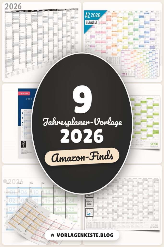 Jahresplaner-Vorlage 2026: 9 Amazon-Finds, sofort organisiert