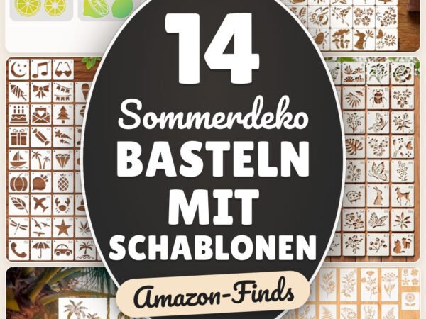 Sommerdeko basteln mit Schablonen: 14 Amazon-Finds, sofort loslegen