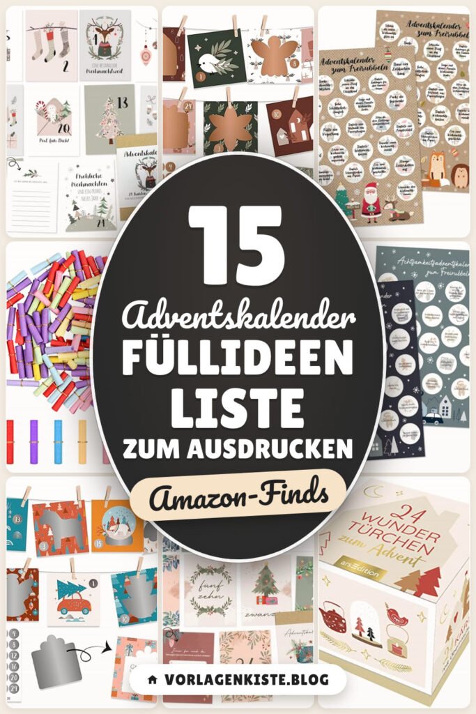 Adventskalender Füllideen Liste zum Ausdrucken: 15 Amazon-Finds