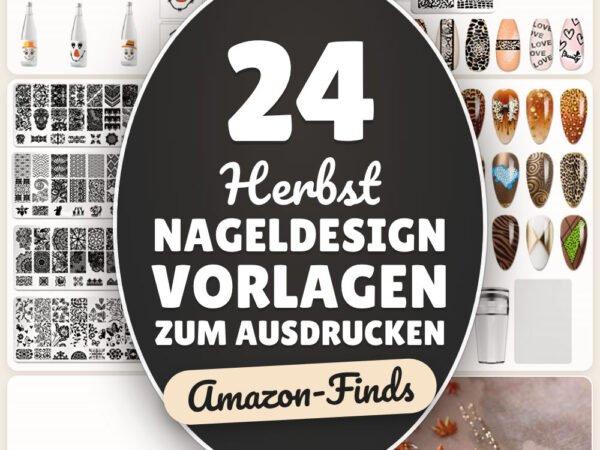 Herbst Nageldesign Vorlagen zum Ausdrucken: 24 Amazon-Finds