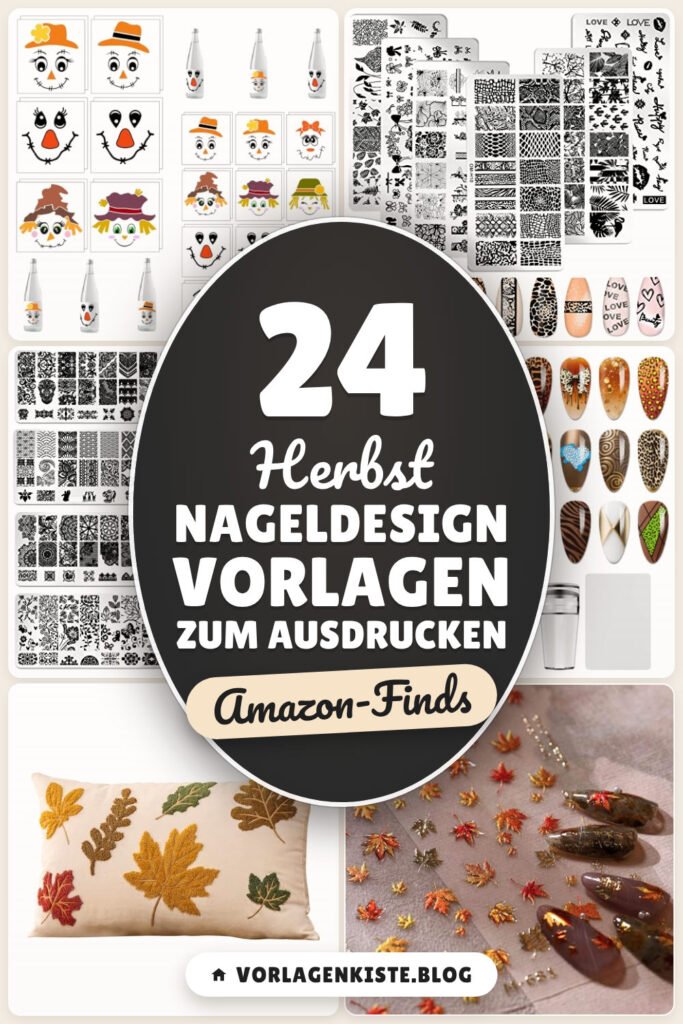 Herbst Nageldesign Vorlagen zum Ausdrucken: 24 Amazon-Finds