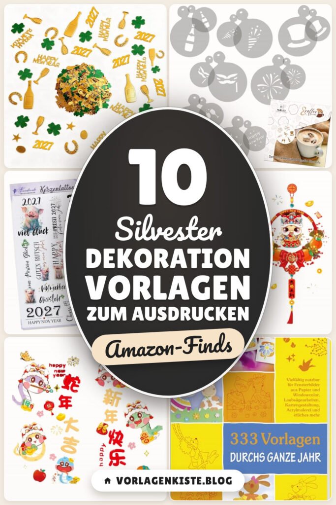 Silvester Dekoration Vorlagen zum Ausdrucken: 10 Amazon-Finds