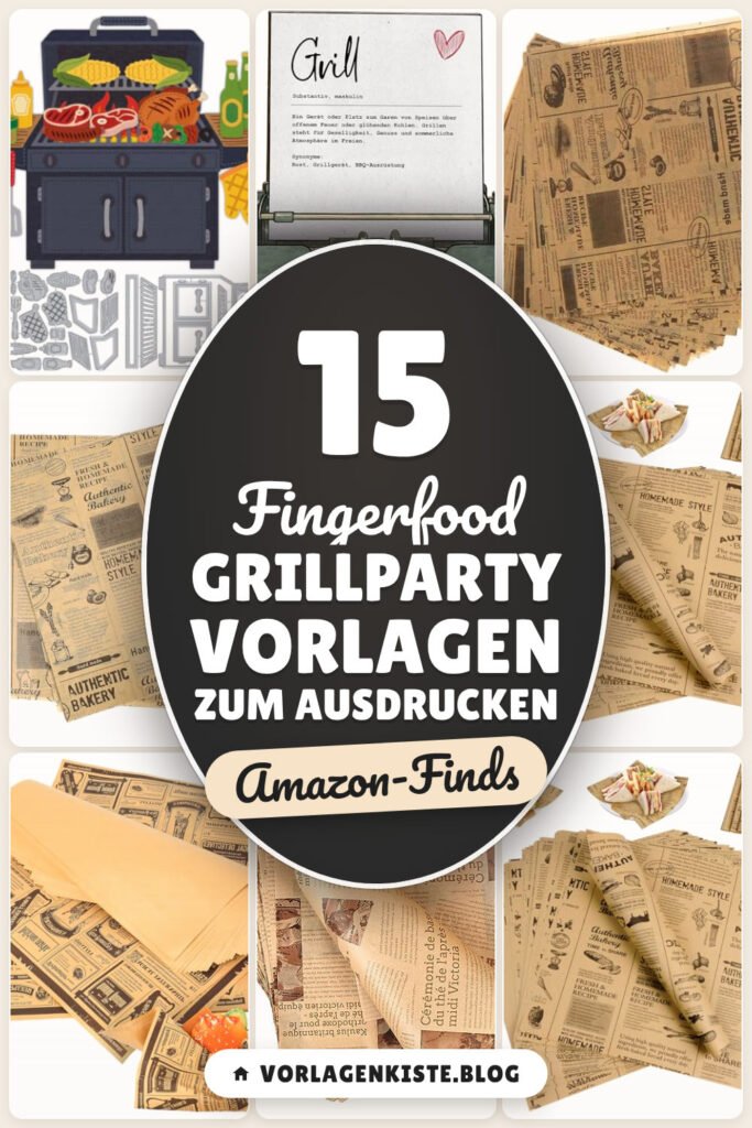 Fingerfood Grillparty Vorlagen zum Ausdrucken: 15 Amazon-Finds