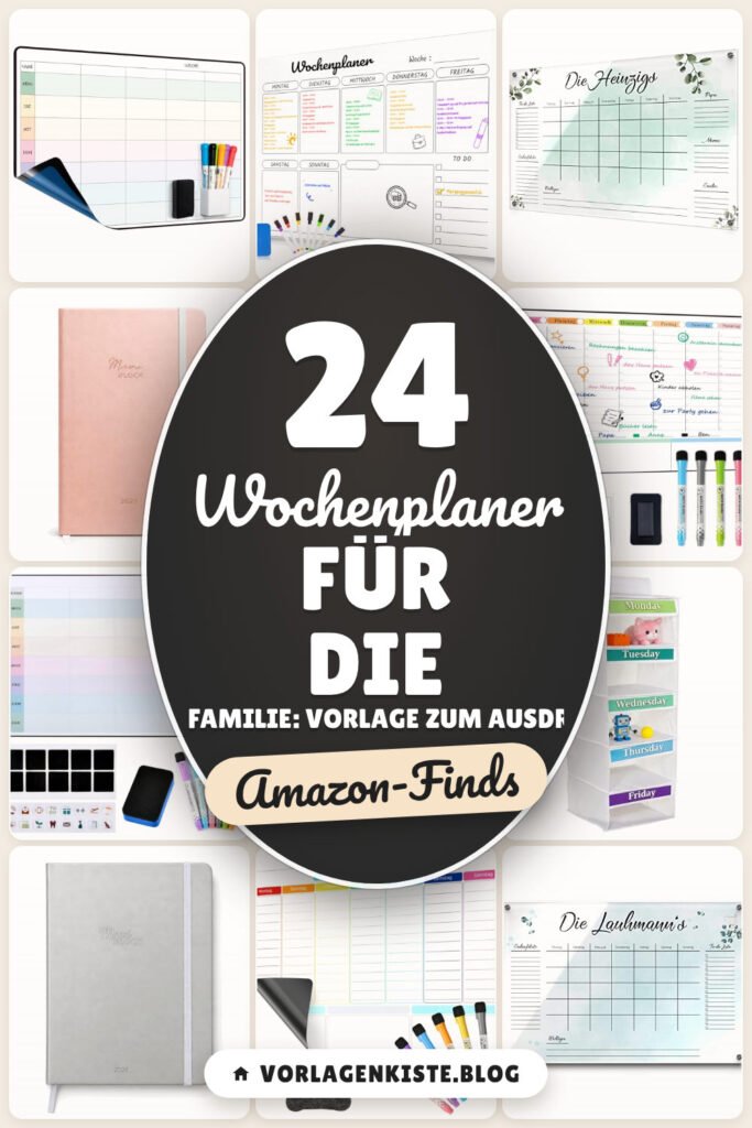 Wochenplaner für die Familie: Vorlage zum Ausdrucken: 24 Amazon-Finds